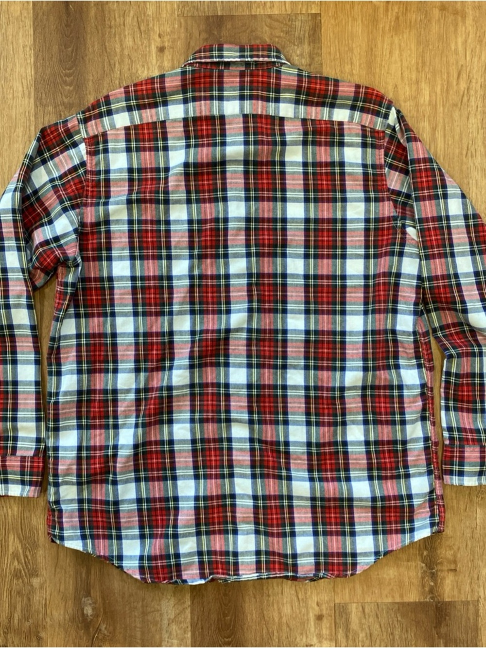 Vintage L.L. Bean Flannel Shirt Mens Large Red Plaid Regular Fit Made in USA 90s - Picture 9 of 9